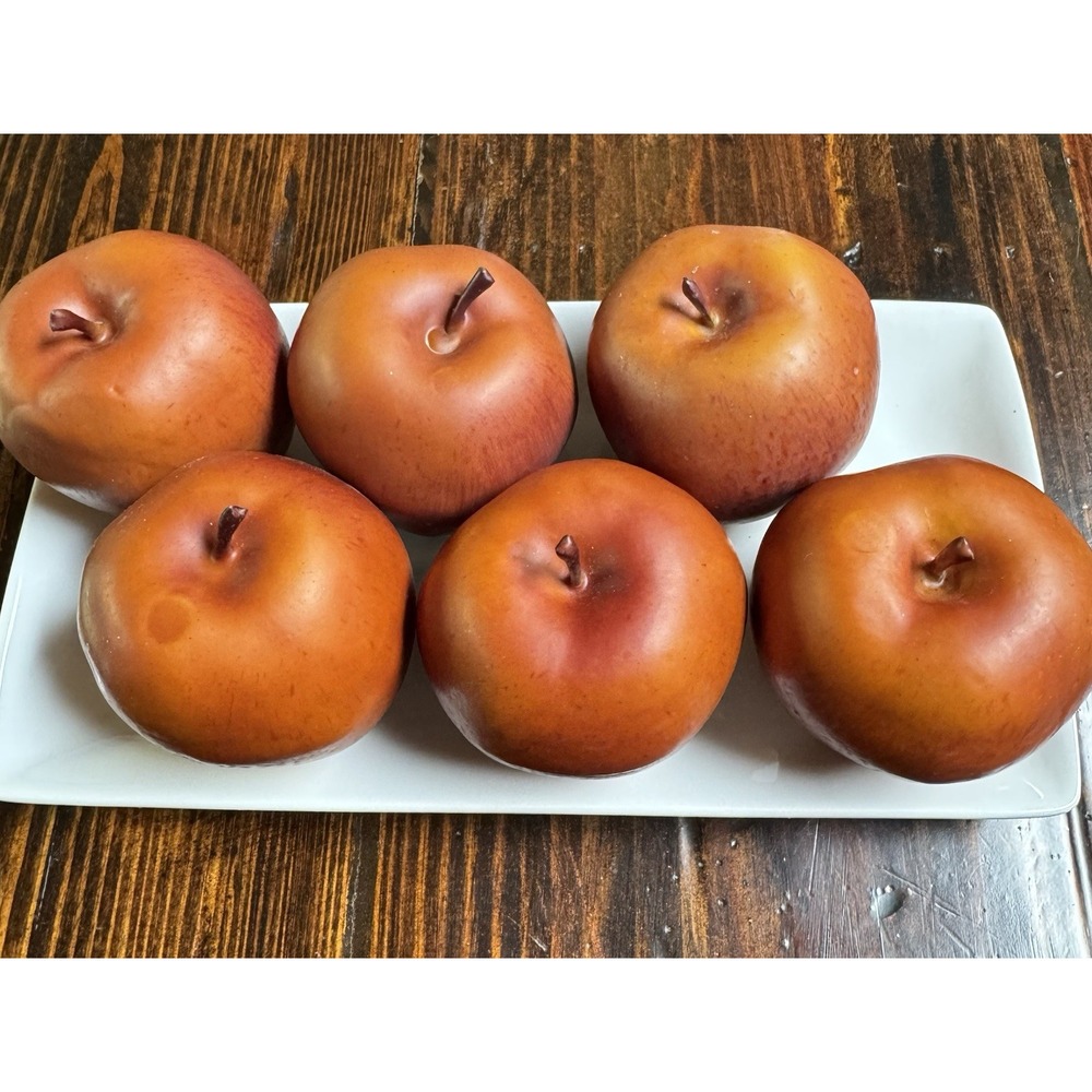 Lifelike Faux Apple Fall Decoration Set Of 6 Realistic Artifical Fruit